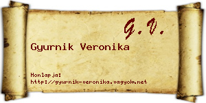Gyurnik Veronika névjegykártya